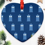 glitter tardis Heart Ornament (Two Sides)