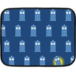 glitter tardis Fleece Blanket (Mini)