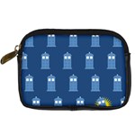 glitter tardis Digital Camera Leather Case