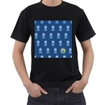 glitter tardis Men s T-Shirt (Black)