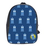 glitter tardis School Bag (Large)