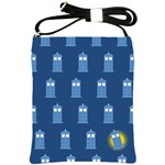 glitter tardis Shoulder Sling Bag