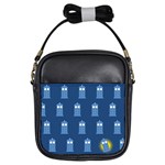 glitter tardis Girls Sling Bag