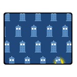 glitter tardis Fleece Blanket (Small)