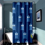 glitter tardis Shower Curtain 36  x 72  (Stall)