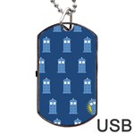 glitter tardis Dog Tag USB Flash (One Side)