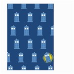 glitter tardis Large Garden Flag (Two Sides)