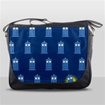 glitter tardis Messenger Bag