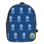 glitter tardis School Bag (XL)