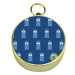 glitter tardis Gold Compass