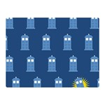 glitter tardis Double Sided Flano Blanket (Mini)