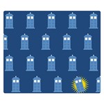 glitter tardis Double Sided Flano Blanket (Small)