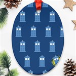 Tardis Doctor Who Oval Ornament (Two Sides)