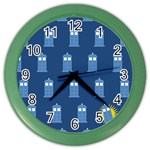 Tardis Doctor Who Color Wall Clock