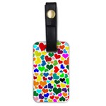 Valentine Rainbow Hearts Luggage Tag (one side)