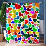 Valentine Rainbow Hearts Shower Curtain 60  x 72  (Medium)