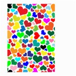 Valentine Rainbow Hearts Small Garden Flag (Two Sides)