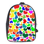 Valentine Rainbow Hearts School Bag (XL)