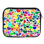 Valentine Rainbow Hearts Apple iPad Zipper Case