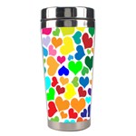 Valentine Rainbow Hearts Stainless Steel Travel Tumbler