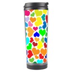 Valentine Rainbow Hearts Travel Tumbler