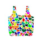 Valentine Rainbow Hearts Full Print Recycle Bag (S)