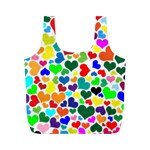 Valentine Rainbow Hearts Full Print Recycle Bag (M)