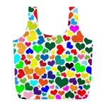 Valentine Rainbow Hearts Full Print Recycle Bag (L)