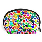 Valentine Rainbow Hearts Accessory Pouch (Large)