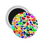 Valentine Rainbow Hearts 2.25  Magnet