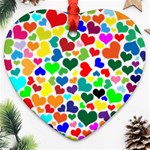 Valentine Rainbow Hearts Ornament (Heart)