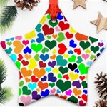 Valentine Rainbow Hearts Ornament (Star)