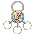 Valentine Rainbow Hearts 3-Ring Key Chain