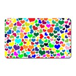 Valentine Rainbow Hearts Magnet (Rectangular)