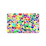 Valentine Rainbow Hearts Magnet (Name Card)