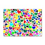 Valentine Rainbow Hearts Sticker A4 (10 pack)