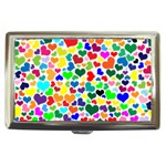 Valentine Rainbow Hearts Cigarette Money Case