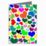 Valentine Rainbow Hearts Greeting Card