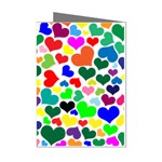 Valentine Rainbow Hearts Mini Greeting Cards (Pkg of 8)