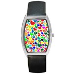 Valentine Rainbow Hearts Barrel Style Metal Watch