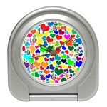 Valentine Rainbow Hearts Travel Alarm Clock