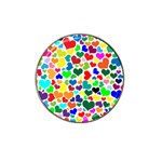 Valentine Rainbow Hearts Hat Clip Ball Marker