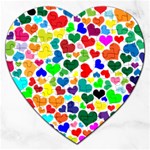 Valentine Rainbow Hearts Jigsaw Puzzle (Heart)