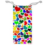 Valentine Rainbow Hearts Jewelry Bag