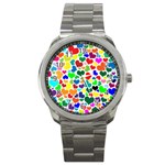 Valentine Rainbow Hearts Sport Metal Watch