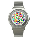 Valentine Rainbow Hearts Stainless Steel Watch