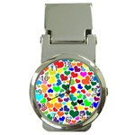 Valentine Rainbow Hearts Money Clip Watch