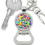 Valentine Rainbow Hearts Bottle Opener Key Chain