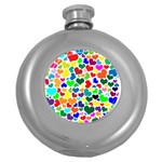 Valentine Rainbow Hearts Hip Flask (5 oz)