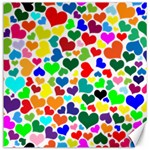 Valentine Rainbow Hearts Canvas 12  x 12 